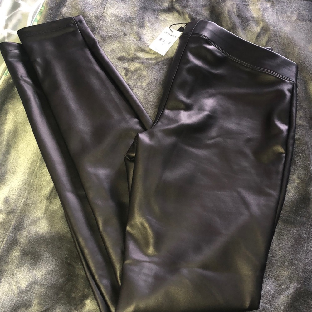 Brand new with tags pleather Express leggings
